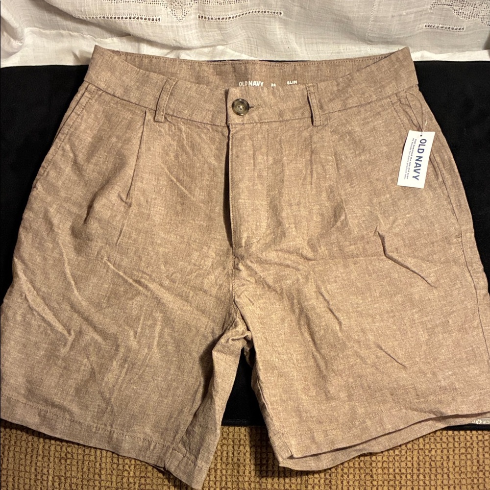 Old Navy Men's Brown Flat Front Shorts